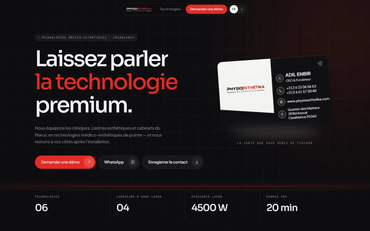 PhysioEsthétika website